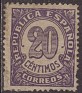 Spain 1938 Numeros 20 CTS Violeta Edifil 748. 748 u. Subida por susofe